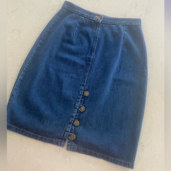Vintage Denim Skirt - Picture 1 of 4